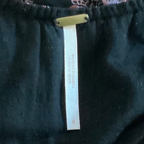 Free People Lace Boho Festival Moroccan Printed Yoke Maxi Dress Size 6 - Picture 10 of 12